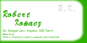 robert kopacz business card